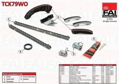 FAI AUTOPARTS tck79wo -  Комплект цепи привода распредвала